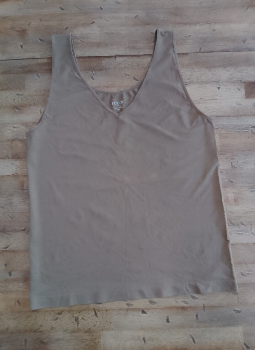 J. Crew 2X V-Neck Tank Top in Taupe Brown